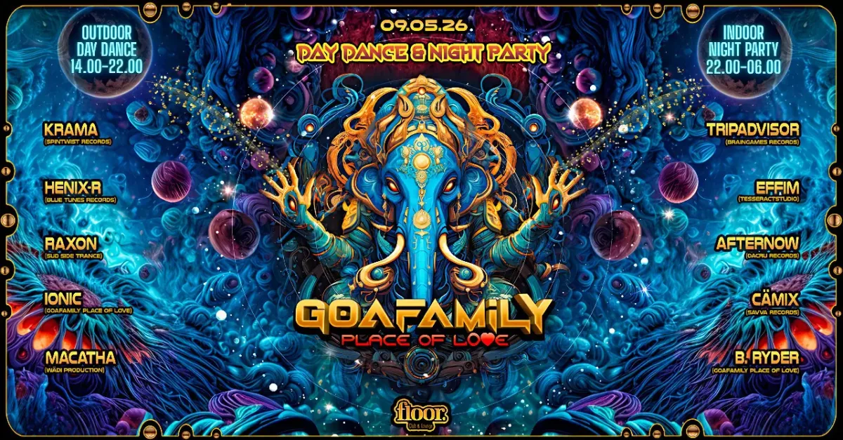 goafamily outdoor daydance & indoor night party