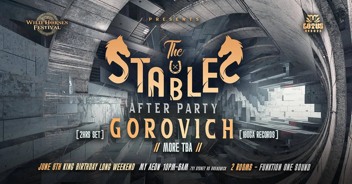 the stables after party - wild horses x lotus