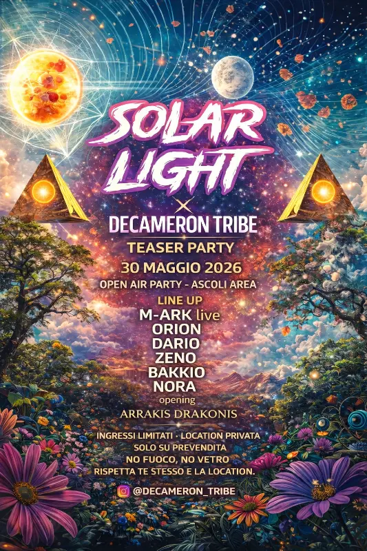 🔱ॐ 𝘿𝙀𝘾𝘼𝙈𝙀𝙍𝙊𝙉 x solar light - official @solarlightofficial teaser party